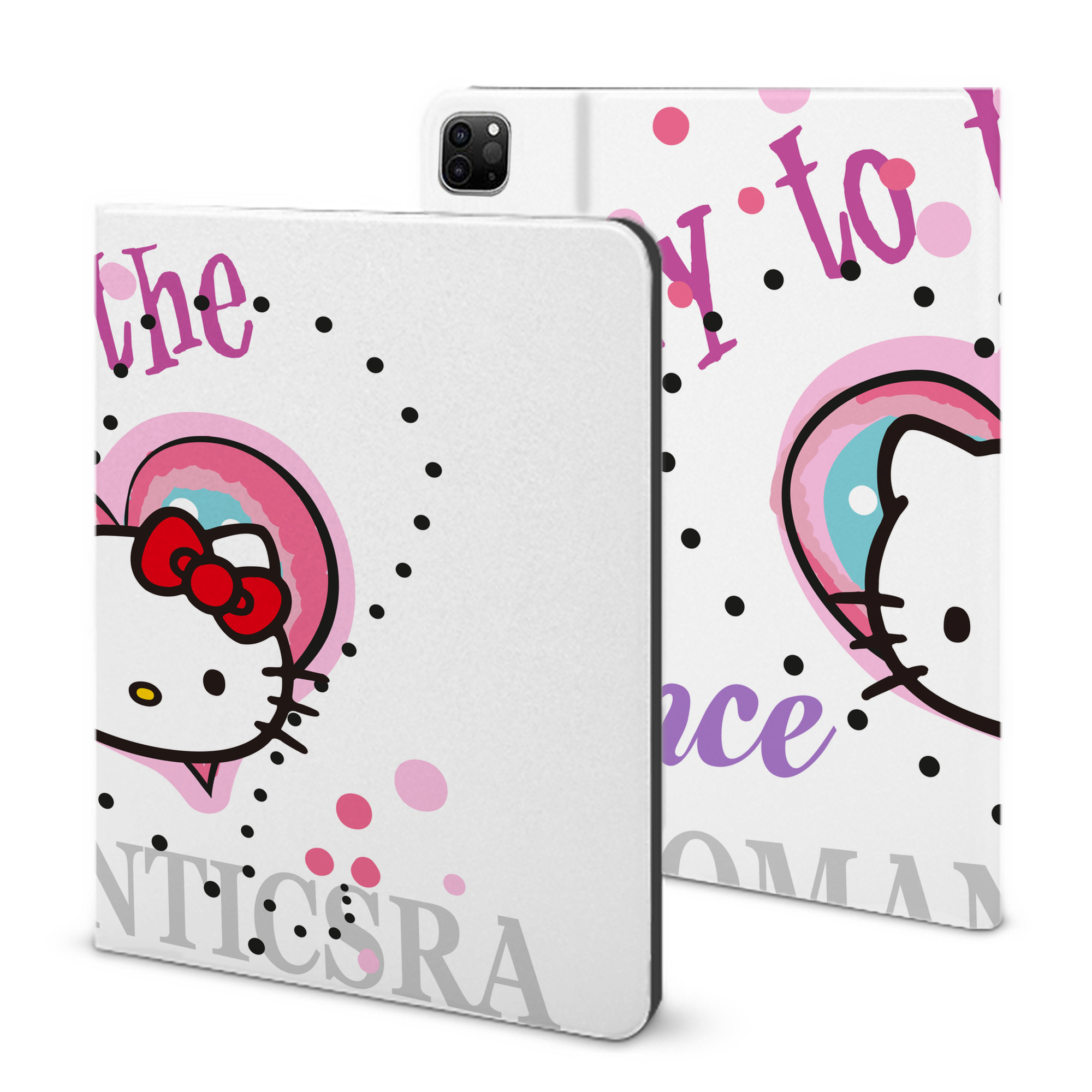 （画像用） Hello Kitty ハローキティ IPad ケース ブック型 PUレザー TPU 耐衝撃 軽量 薄型 ペン収納なし 全面保護 IPad 各モデル対応